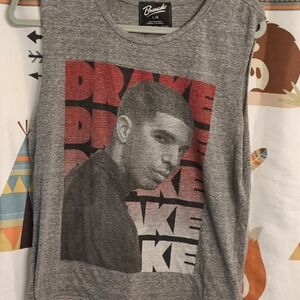Bravado Gray and Red Graphic Tank Top